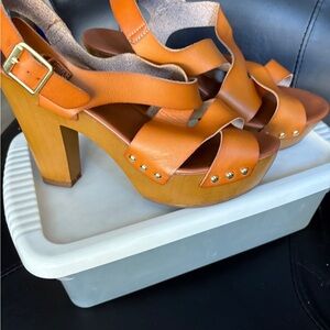 Mossimo Supply Co. Orange Platform Sandals